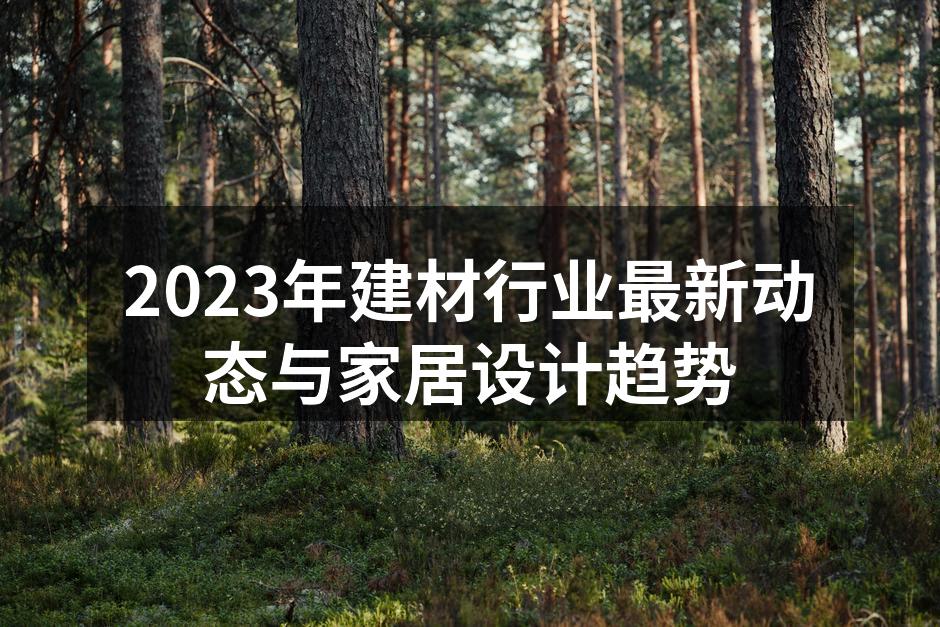 2023年建材行业最新动态与家居设计趋势